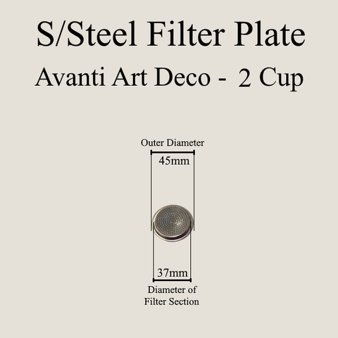 Filter Plates - S/Steel Stovetops (Avanti)