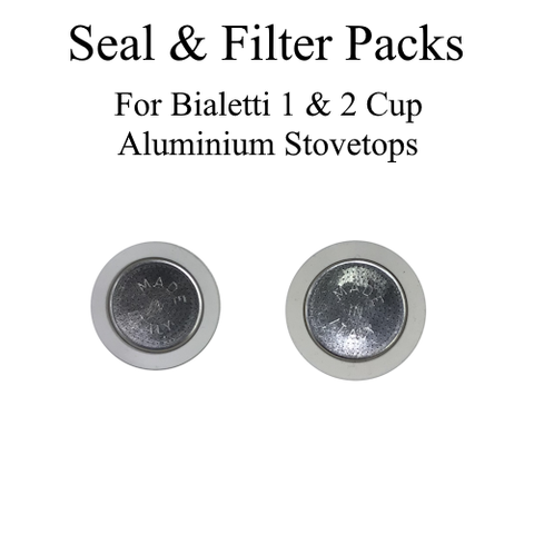 Seal and Filter Packs - Bialetti Aluminium Stovetops